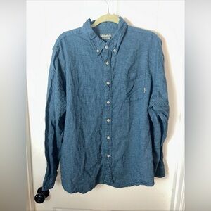 Flannel Shirt Men XXL Blue Outdoors Hiking Camping Gorpcore Travel Cozy Comfy